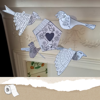 Printable Paper Birds for Kids' Crafts-Paperland Adventures