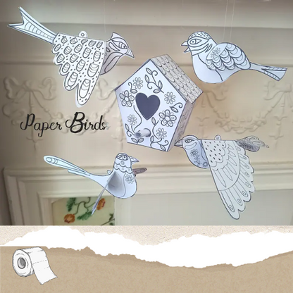 Printable Paper Birds for Kids' Crafts-Paperland Adventures