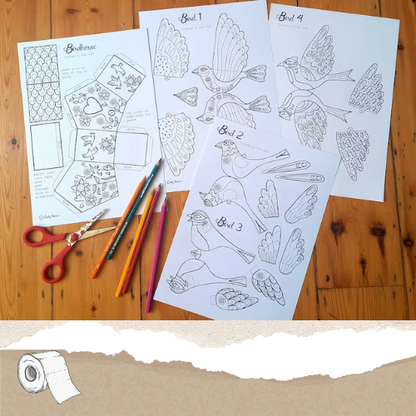 Printable Paper Birds for Kids' Crafts-Paperland Adventures