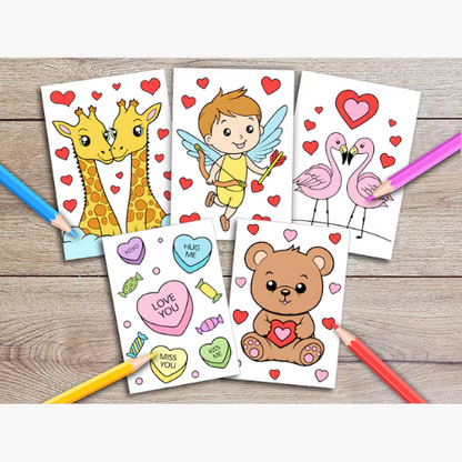 Saint-Valentin - Coloriages pour les tout-petits - Livre de coloriage pour les tout-petits