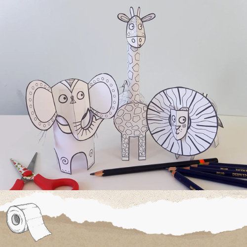 Paper Animal Craft Activity Printable for Kids-Paperland Adventures