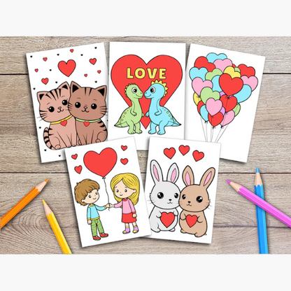 Saint-Valentin - Coloriages pour les tout-petits - Livre de coloriage pour les tout-petits