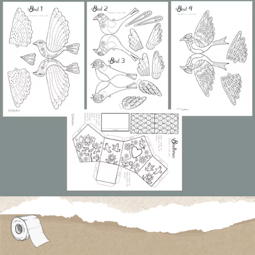 Printable Paper Birds for Kids' Crafts-Paperland Adventures