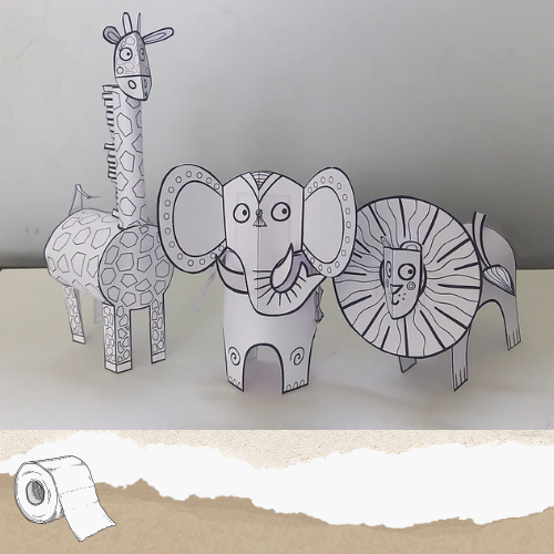 Paper Animal Craft Activity Printable for Kids-Paperland Adventures